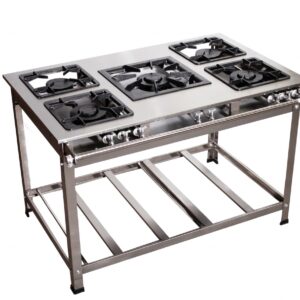 Fogão Cinco Bocas 30x40 - Inox