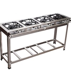 Fogão Quatro Bocas Em Linha 30x30 - Inox